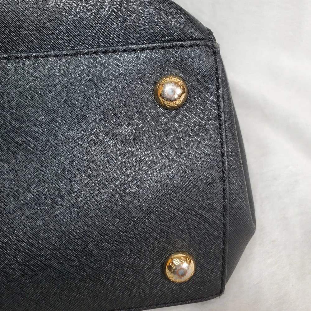 Michael Kors Jet Set‎ Black Saffiano Leather Tote Shoulder Bag Classic Career
